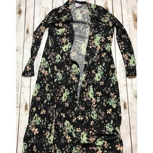 LuLaRoe Sarah Floral Long Cardigan Rare Unicorn